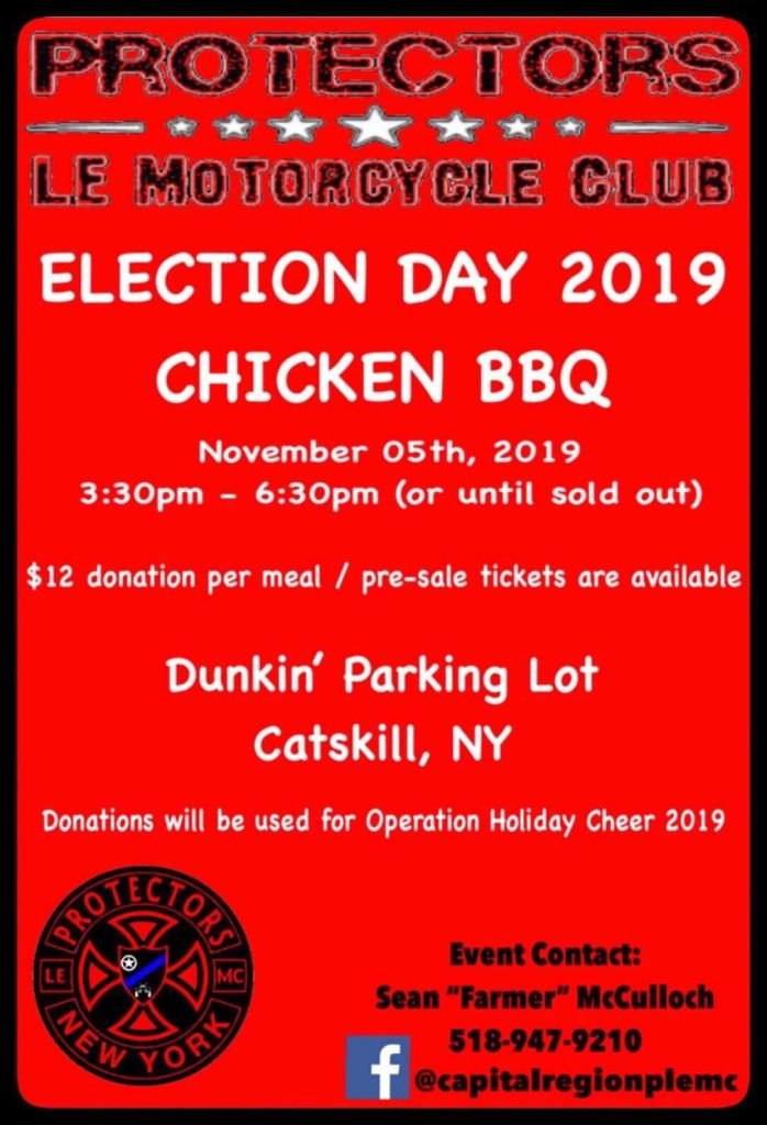 Protectors LEMC Election Day 2019 Chicken BBQ Hudson Valley Biker Network